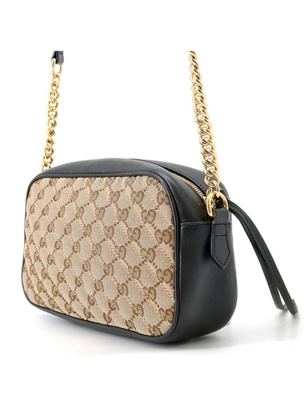 Gucci Shoulder Bag GG Marmont Canvas Leather Black - Picture 2 of 10
